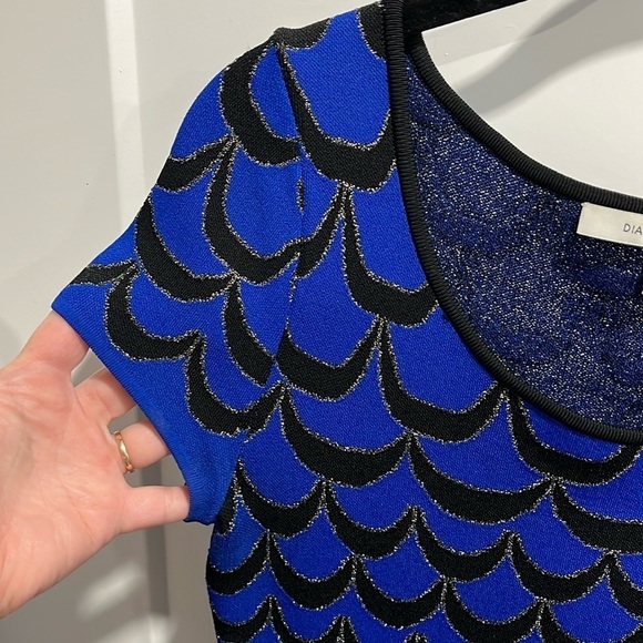 DVF Sparkly Sweater Dress Size Small Diane VonFurstenburg - Picture 9 of 12